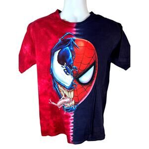 Universal Studios Spider‑Man Venom Tie‑Dye Pattern Character Medium Shirt